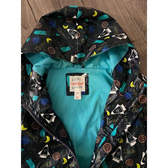 Cat And Jack Space Themed Raincoat 18M - Picture 5 of 7